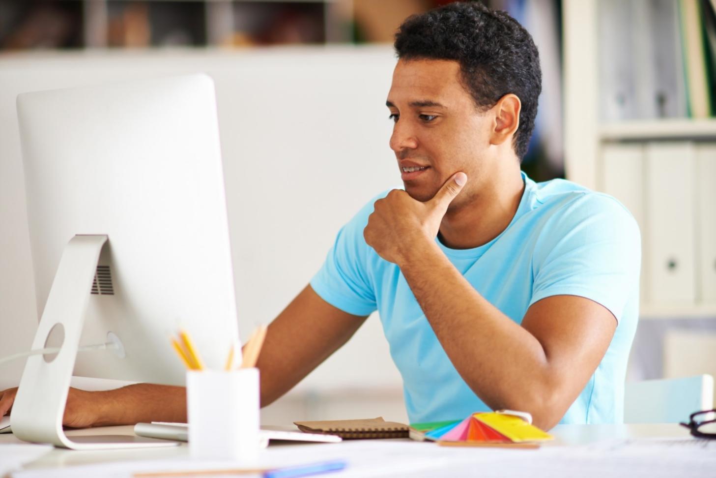Australian business owner reviewing financial documents with confidence
